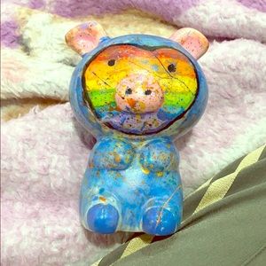 It’s a piggy bank but it is rainbow